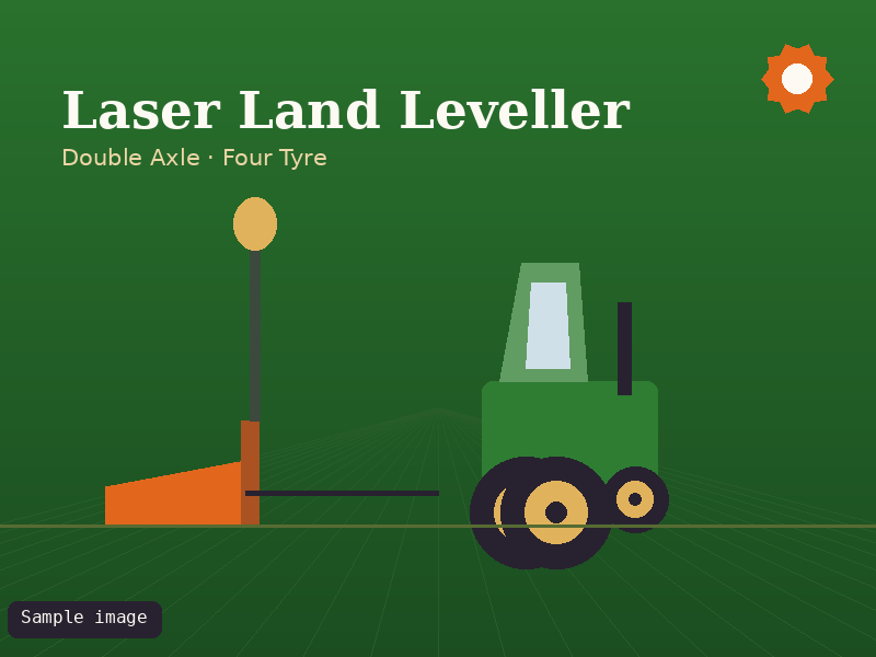 Laser Land Leveller Double Axle Four Tyre